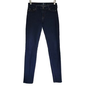 7 For All Mankind Blue Skinny Jeans Size 27